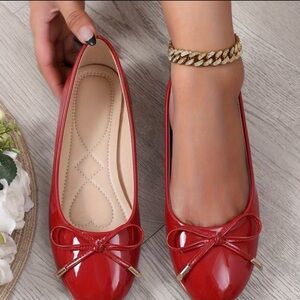 Elegant Red Women's Flats